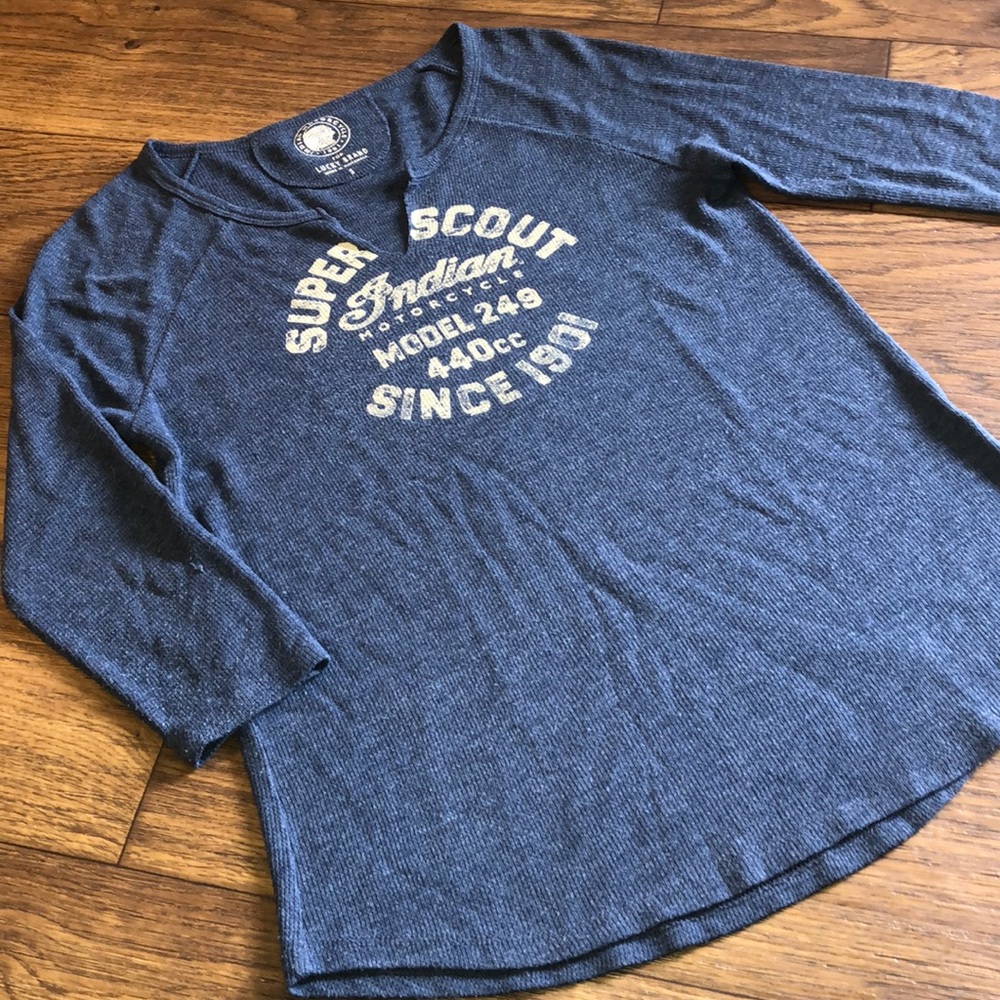 Lucky Brand Navy Blue Super Scout Shirt Small
